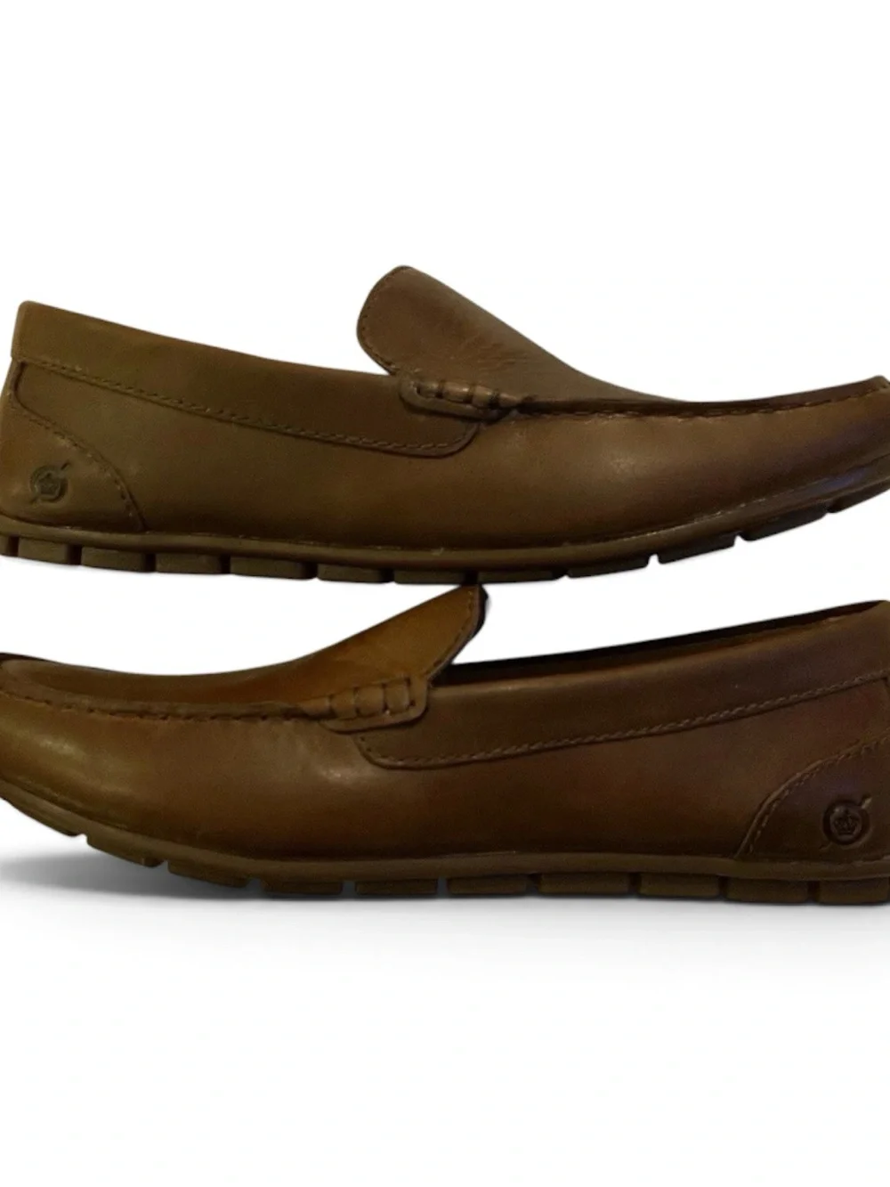 Born Men’s Allan, Brown Leather Slip On Dress Shoes, Size 9 M Loafers